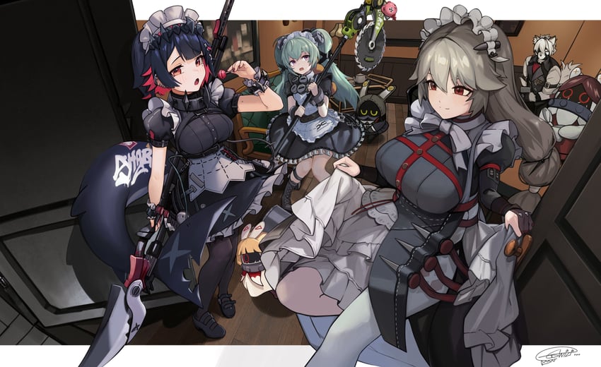 ellen joe, von lycaon, corin wickes, alexandrina sebastiane, drusilla, and 2 more (zenless zone zero) drawn by anizi