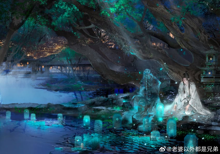 xie lian and hua cheng (tianguan cifu) drawn by weibo_5541843220