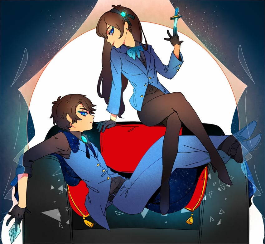 mabel pines, dipper pines, dipper gleeful, and mabel gleeful (gravity falls and 1 more) drawn by shi_jun_ti