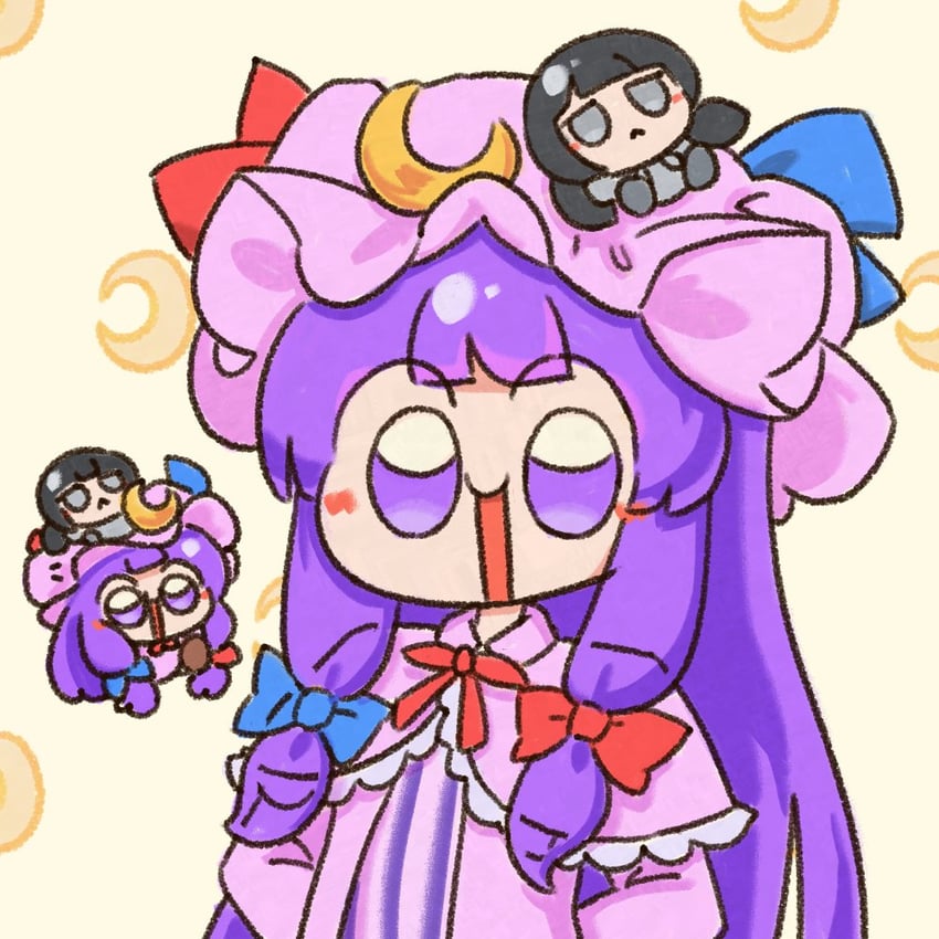 patchouli knowledge and osage (touhou and 1 more) drawn by numenoko