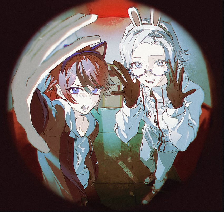 aotsuki eito and sumino takumi (the hundred line -last defense academy-) drawn by aizendai