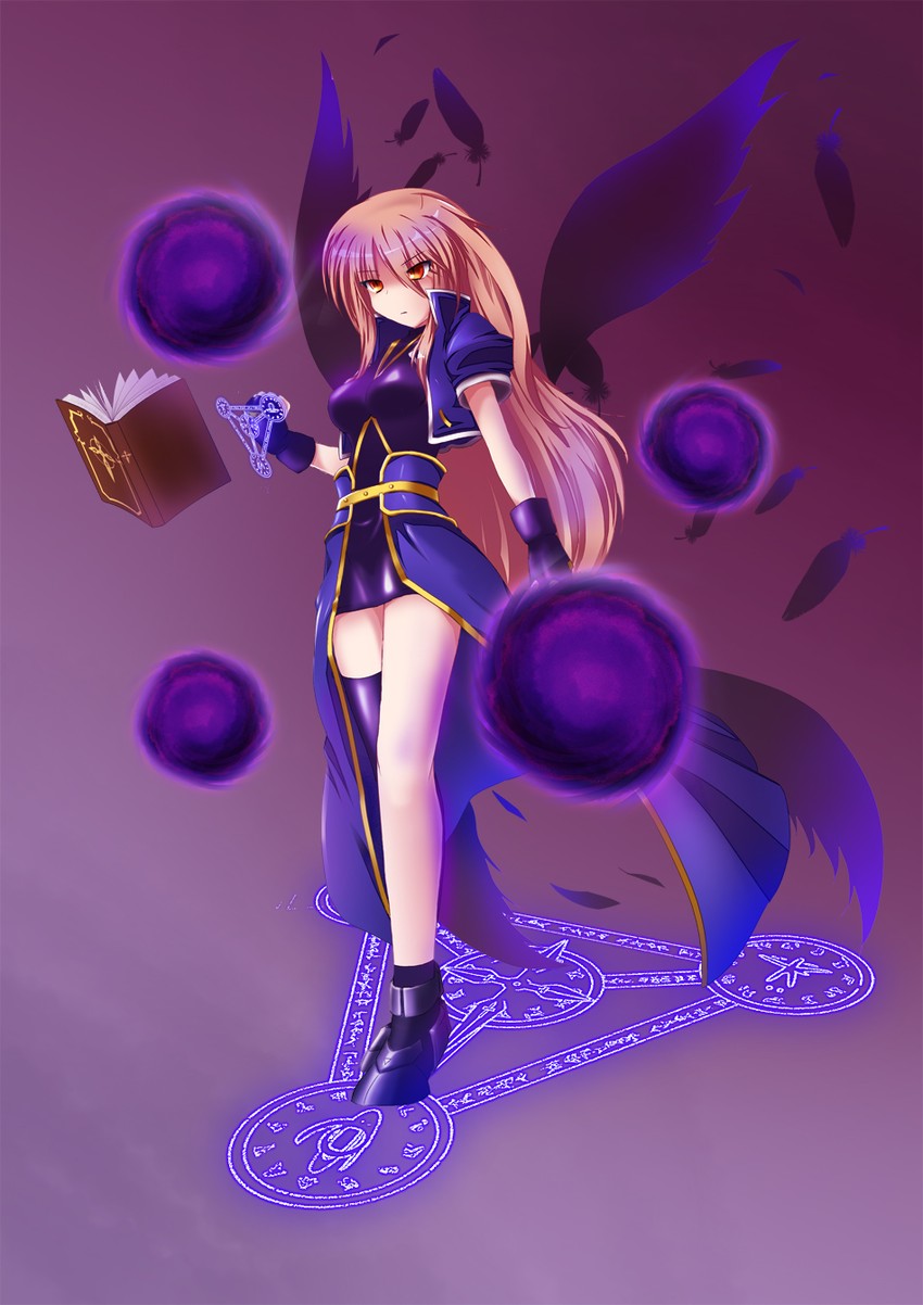 reinforce and tome of the night sky (lyrical nanoha and 2 more) drawn by basa_rutan
