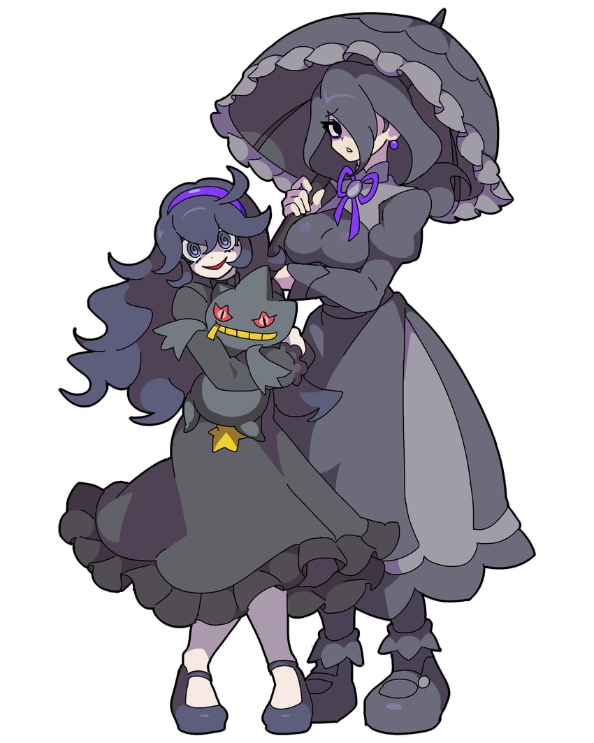 hex maniac and banette (pokemon and 2 more) drawn by kekeken
