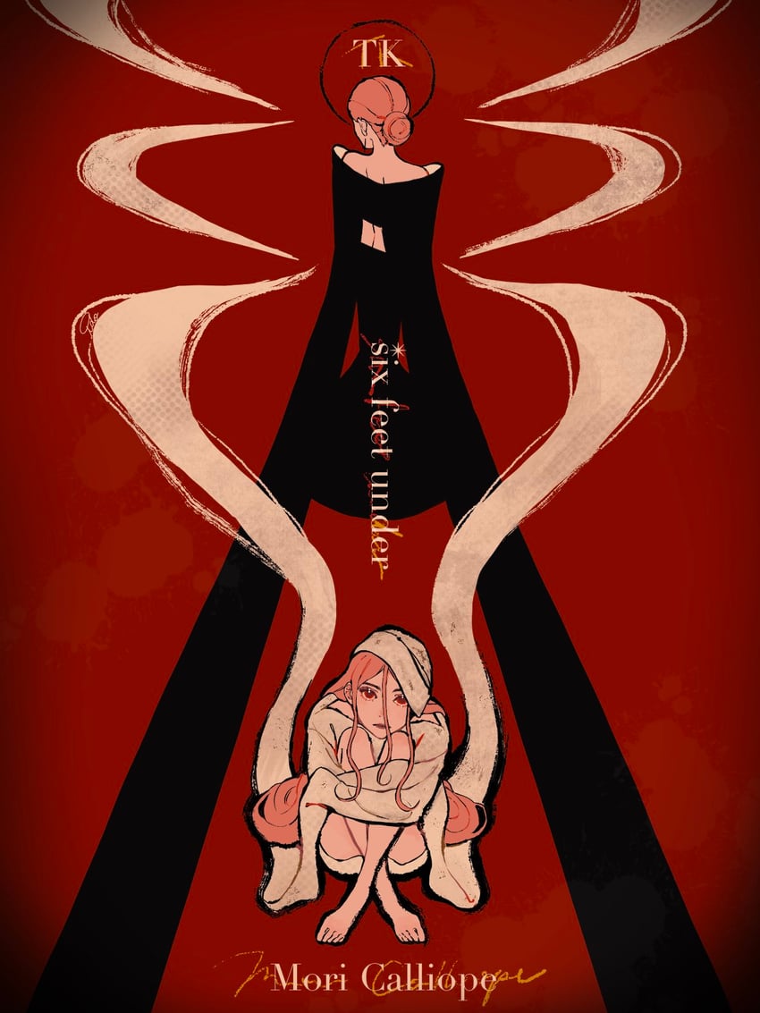 mori calliope (hololive and 1 more) drawn by i_do_anime