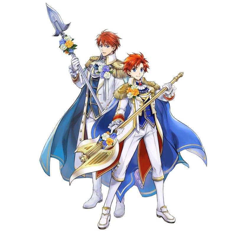 roy and eliwood (fire emblem and 3 more) drawn by wada_sachiko