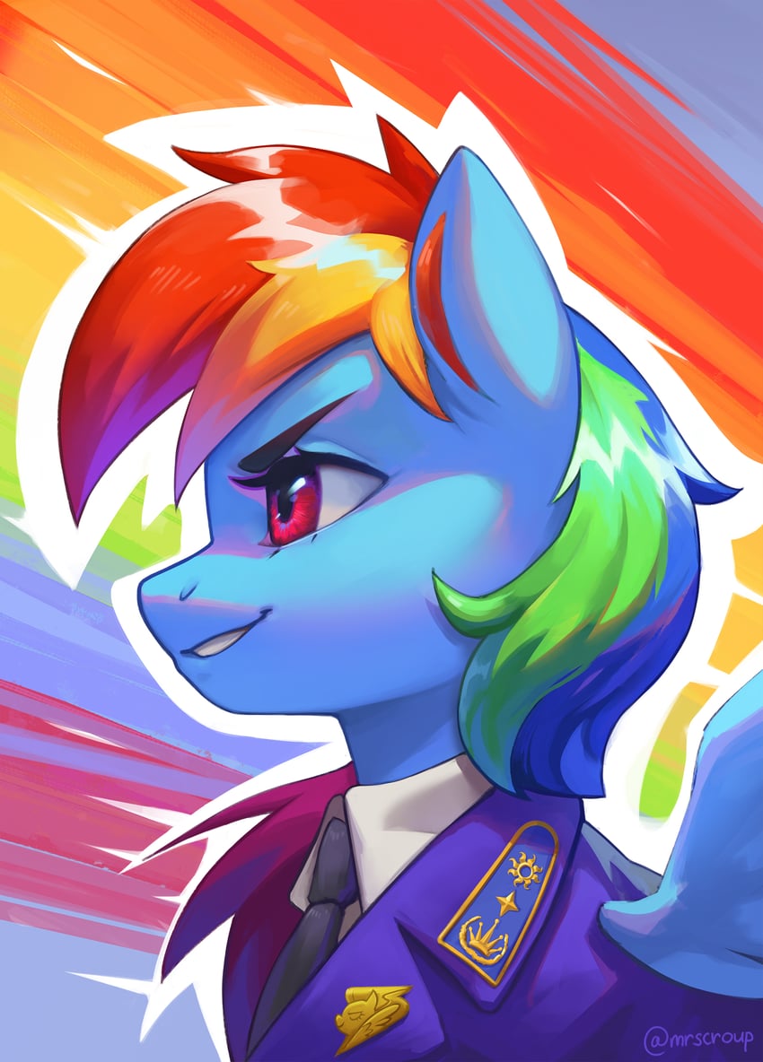 rainbow dash (my little pony and 1 more) drawn by mrscroup
