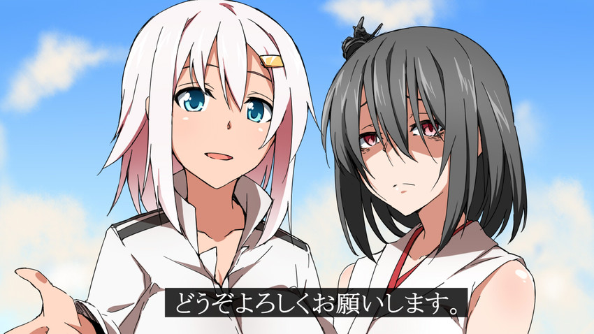 female admiral, yamashiro, and shindou akane (kantai collection) drawn by shinsono_shiroko