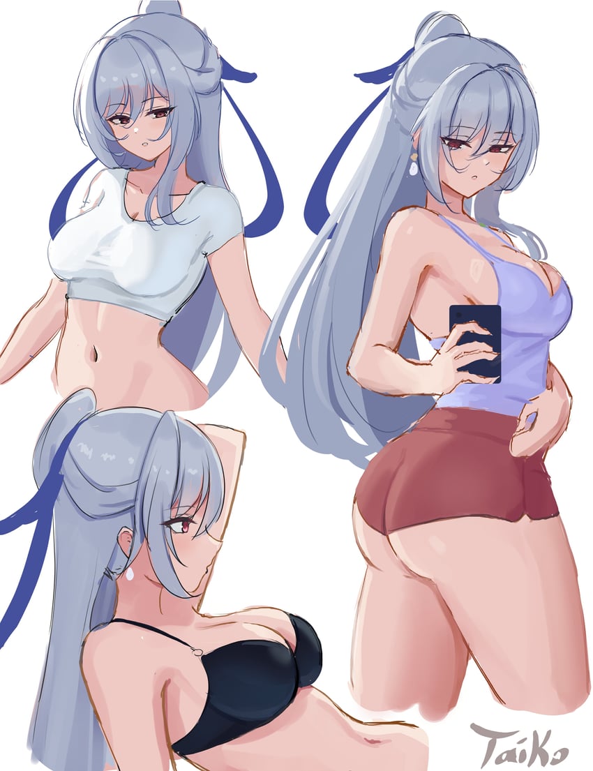 jingliu (honkai and 1 more) drawn by taiko_bo