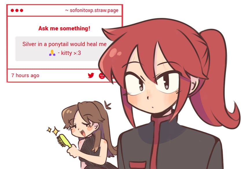 silver and green (pokemon and 2 more) drawn by sofo_soup