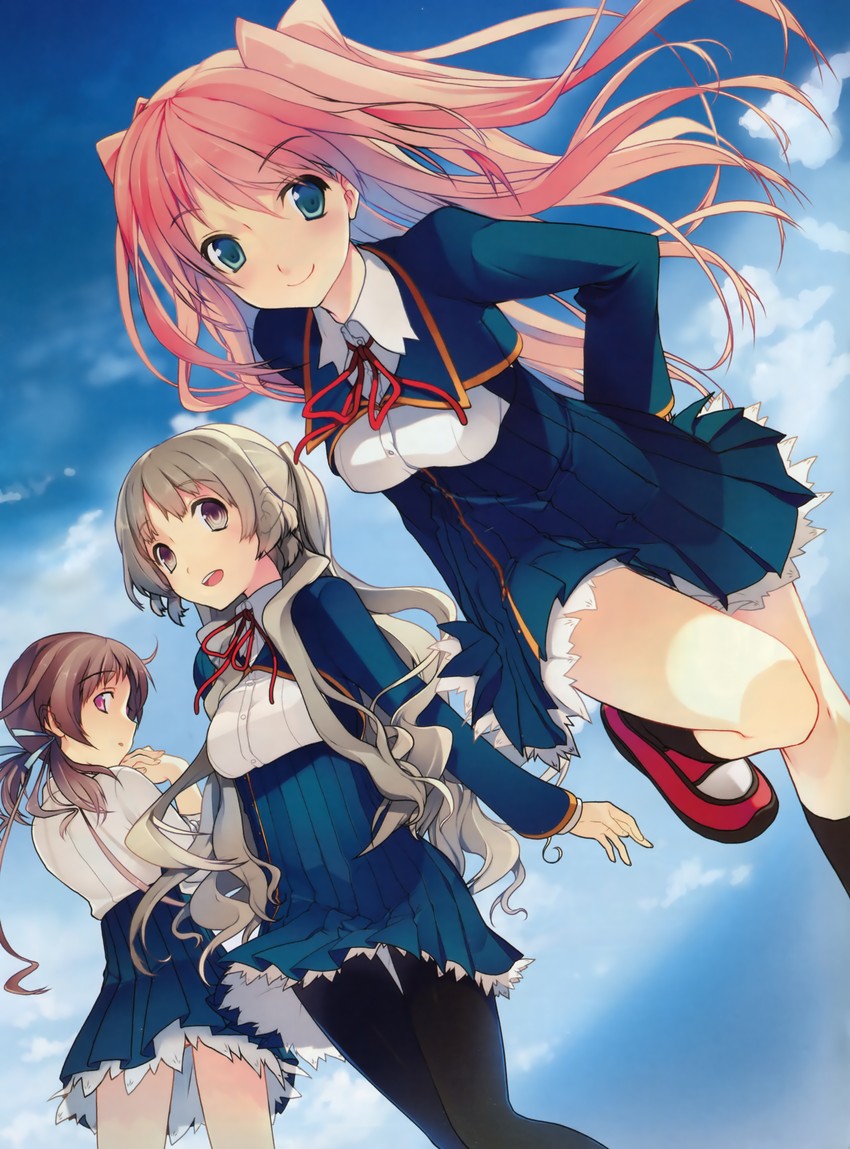 sumiyoshi chisato, aomi isara, and kiba mifuyu (koi to senkyo to chocolate) drawn by akinashi_yuu