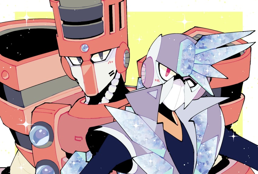 tundra man and torch man (mega man and 1 more) drawn by sznami129