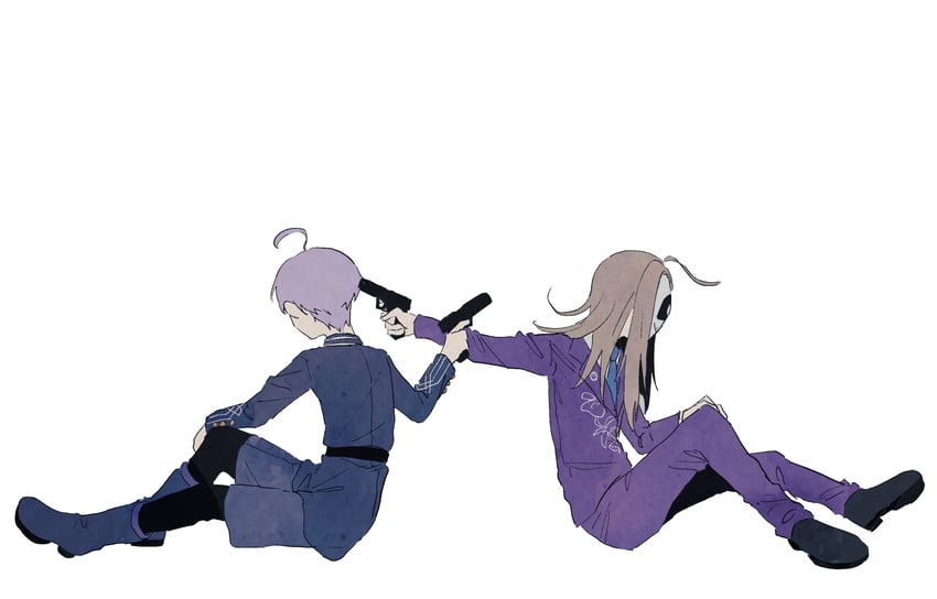 yuma kokohead and makoto kagutsuchi (master detective archives: rain code) drawn by macha_(macha3635toa)