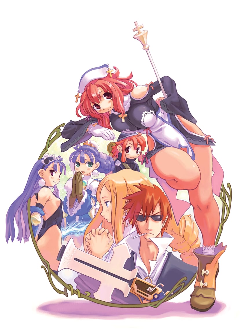 prier, eclair, dark eclair, culotte, croix raoul, and 1 more (la pucelle) drawn by ryoji_(nomura_ryouji)