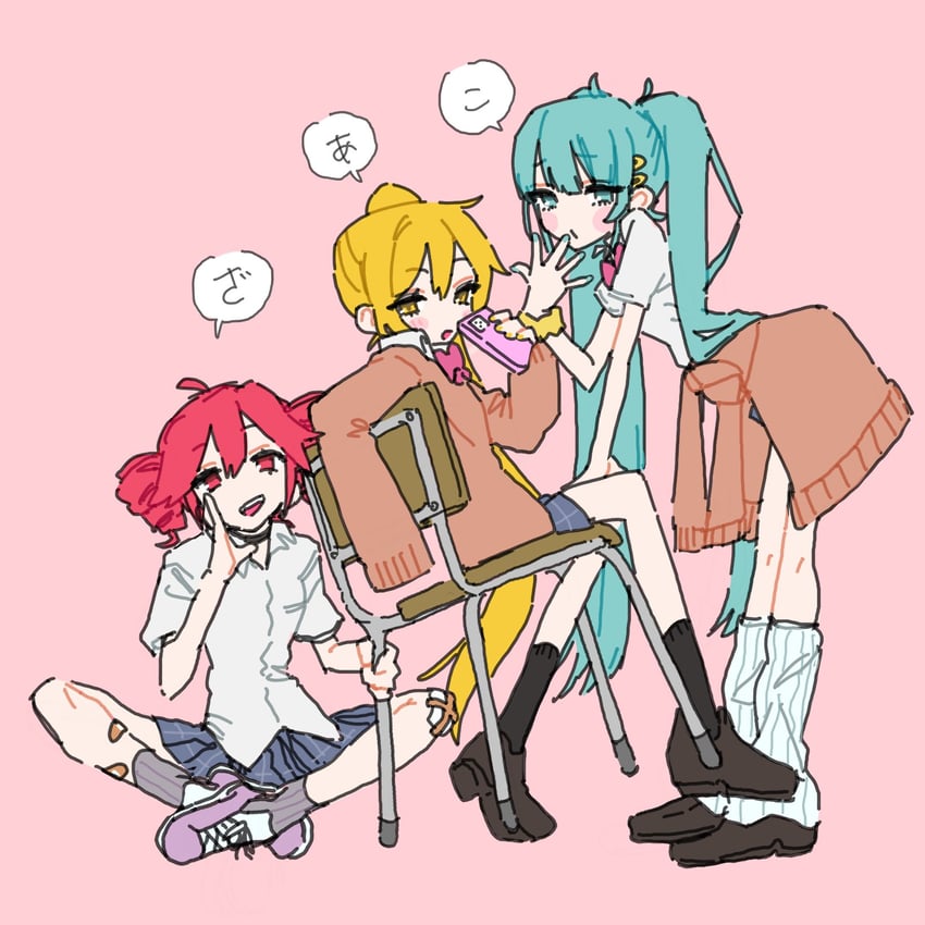 hatsune miku, kasane teto, and akita neru (vocaloid and 3 more) drawn by ao_6336
