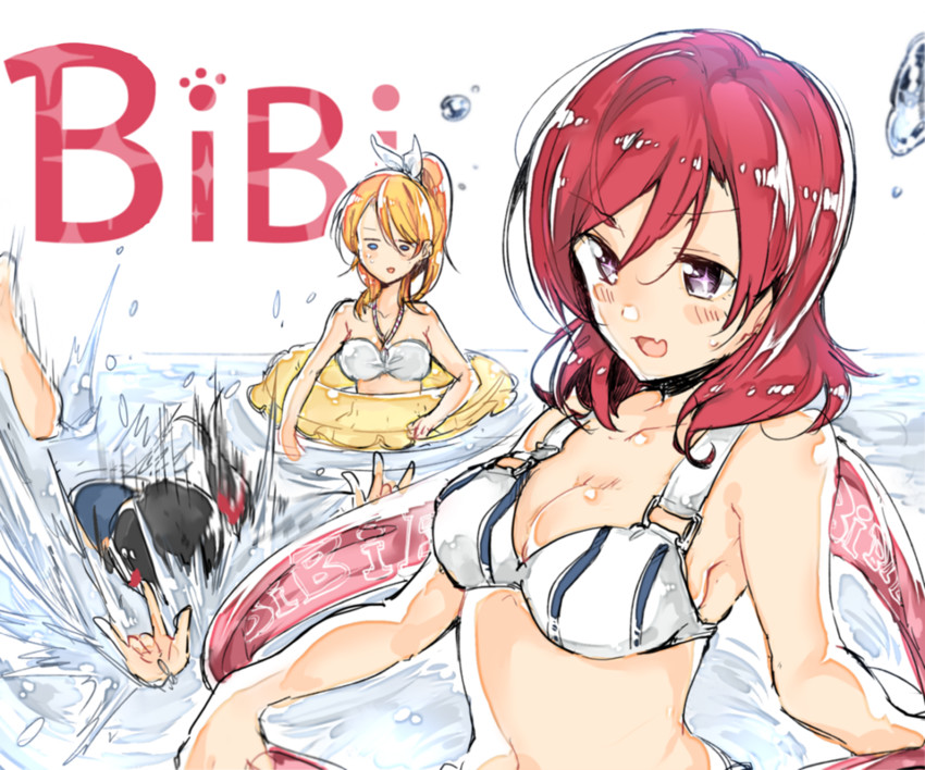 nishikino maki, yazawa nico, and ayase eli (love live! and 1 more) drawn by mope