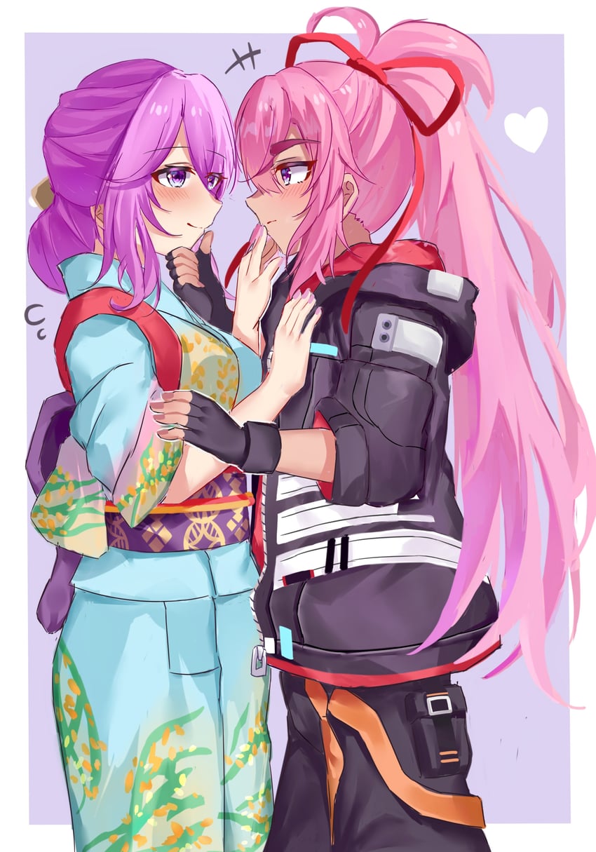 kura satomi and tsukishiro monaka (heaven burns red) drawn by lidce