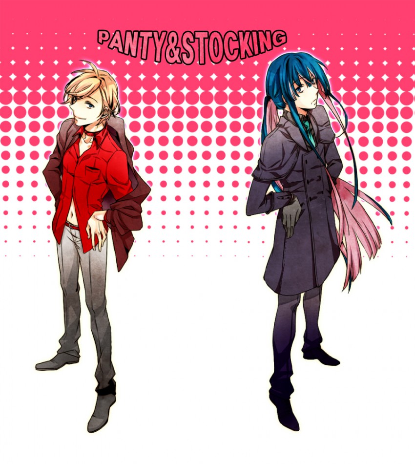 stocking and panty (panty & stocking with garterbelt) drawn by jike
