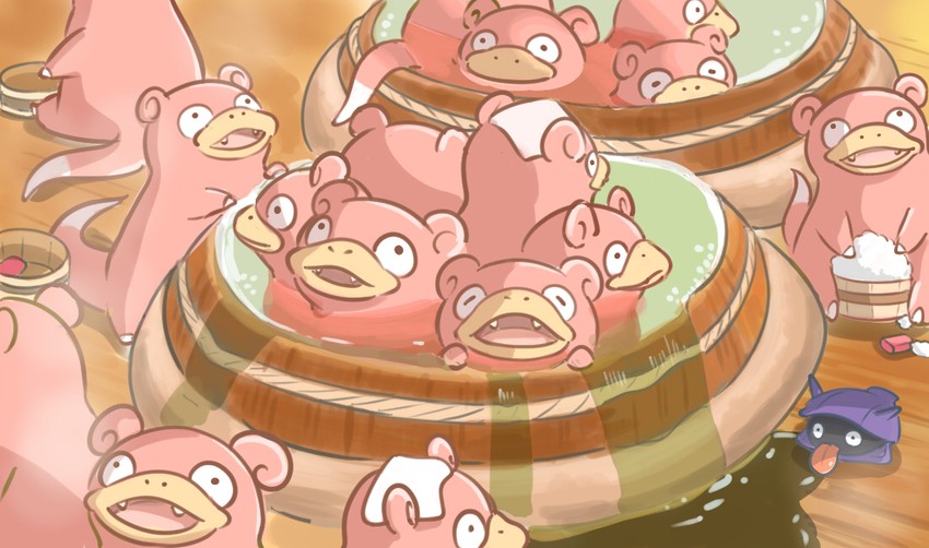 slowpoke and shellder (pokemon and 1 more) drawn by dashimaki_gorilla_(dasigori)