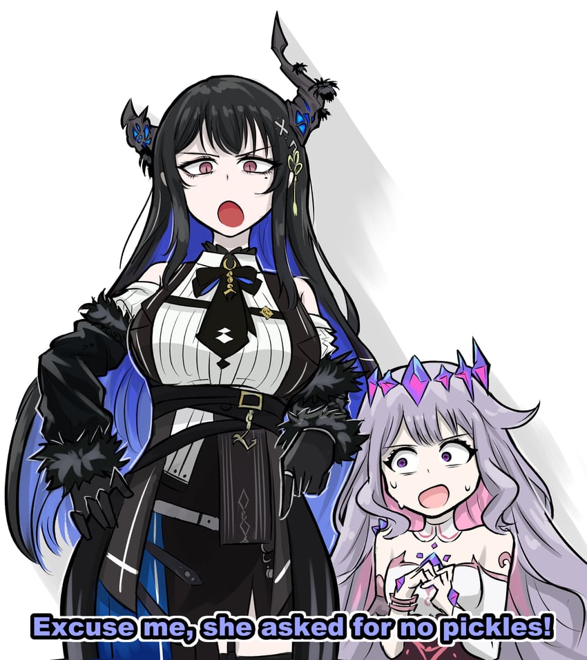 nerissa ravencroft and koseki bijou (hololive and 1 more) drawn by dunkemz