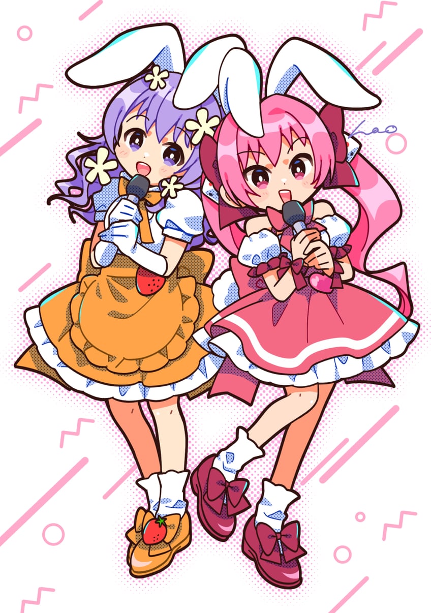 usada hikaru and usada akari (di gi charat and 1 more) drawn by hao_(00hao00)