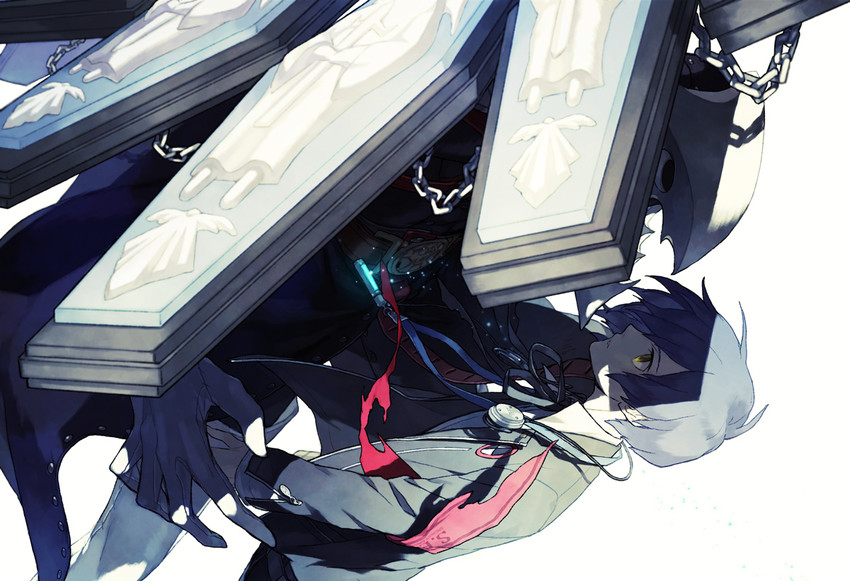 yuuki makoto and thanatos (persona and 1 more) drawn by ebira
