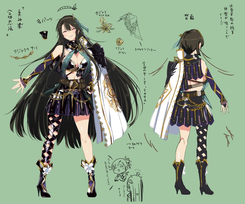 asuka, ikaruga, and kagura (senran kagura and 1 more) drawn by yaegashi_nan