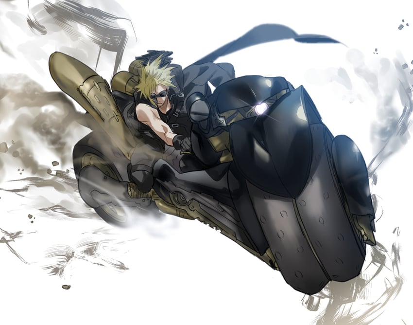 cloud strife (final fantasy and 2 more) drawn by mikuroron