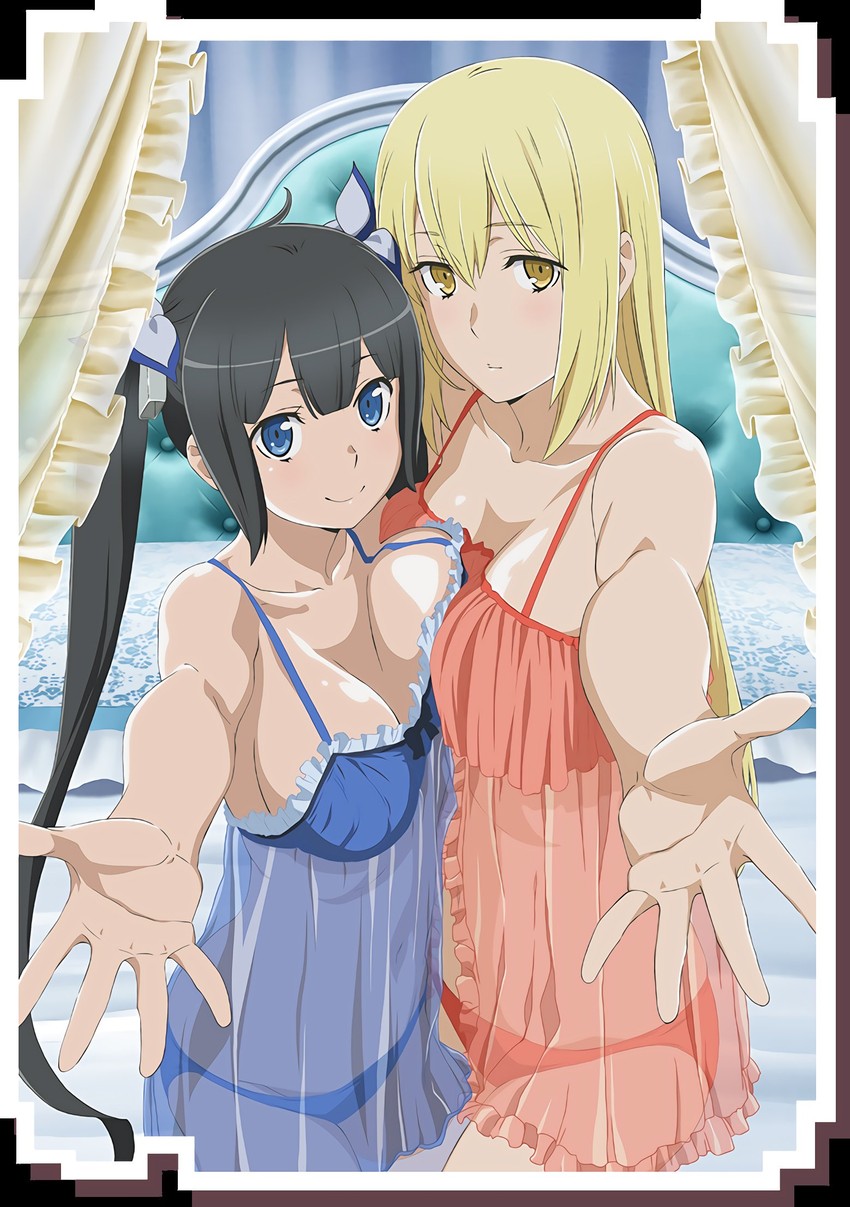 hestia and aiz wallenstein (dungeon ni deai wo motomeru no wa machigatteiru darou ka)