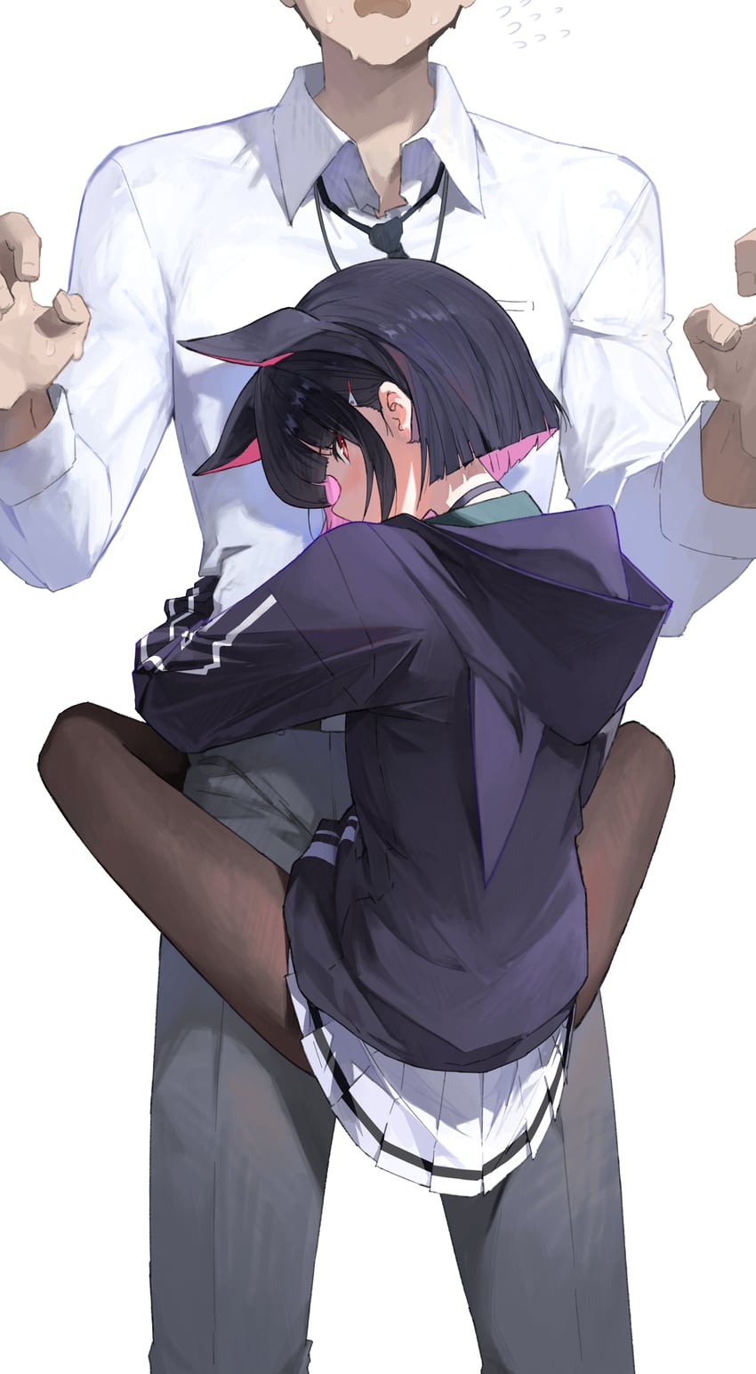 sensei, doodle sensei, and kazusa (blue archive) drawn by 1-5iro