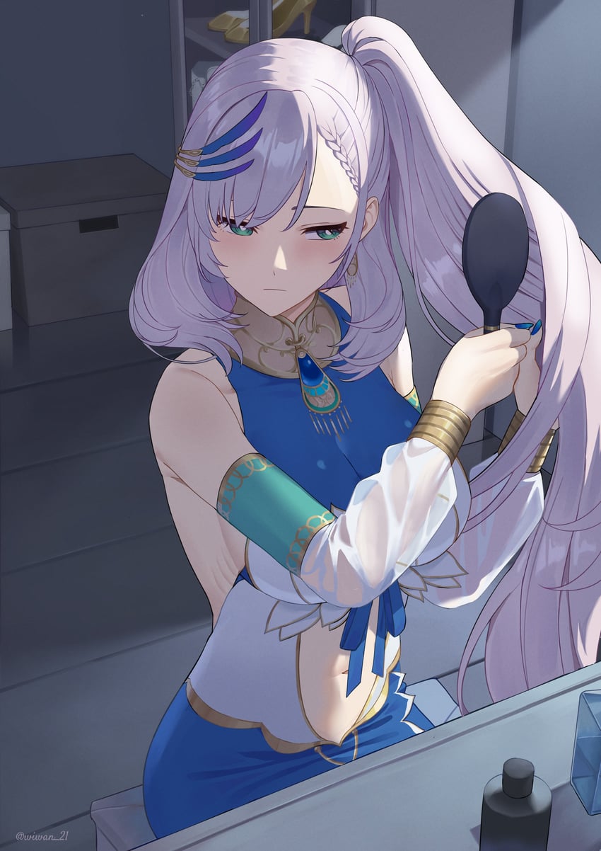 pavolia reine (hololive and 1 more) drawn by dscreation_(alan_dwi29)