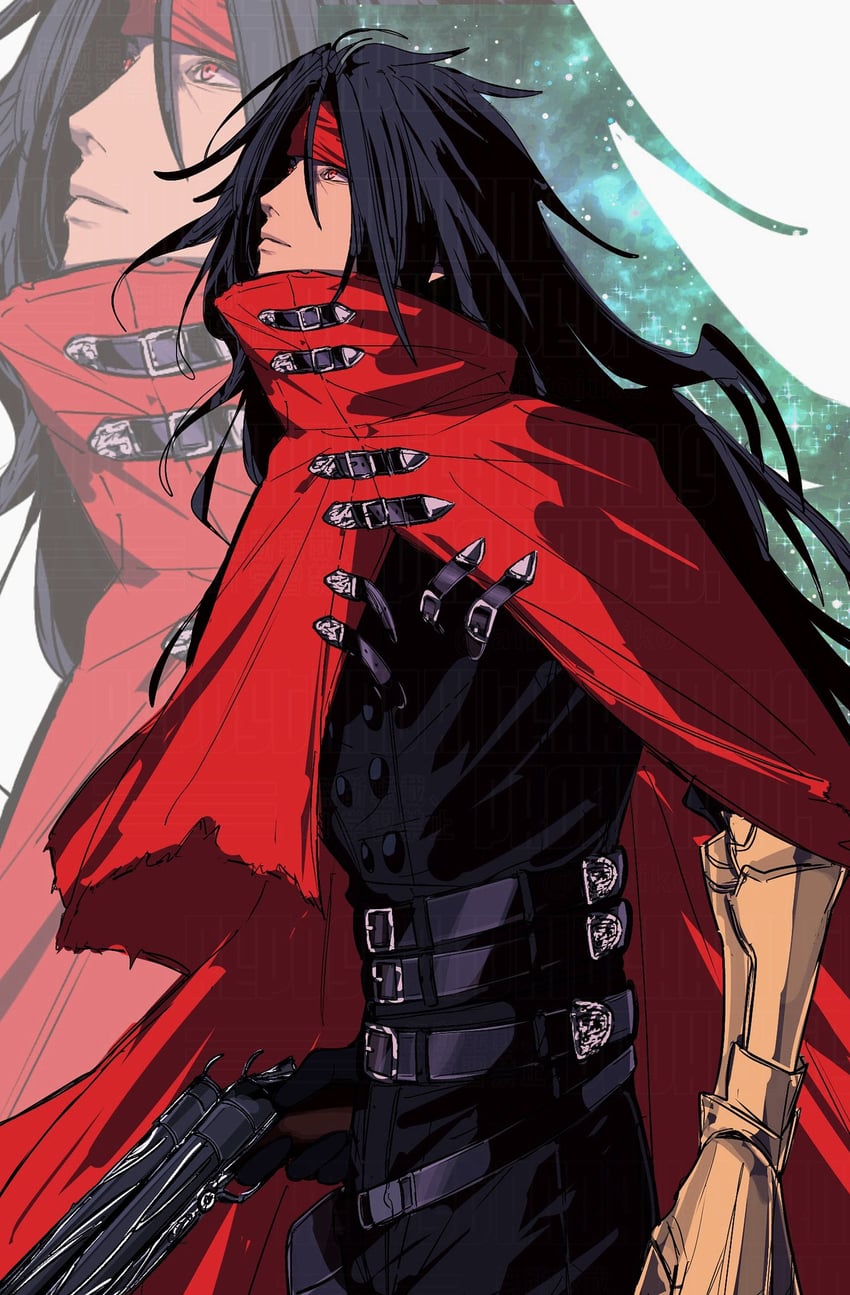 vincent valentine (final fantasy and 1 more) drawn by amikoiiko