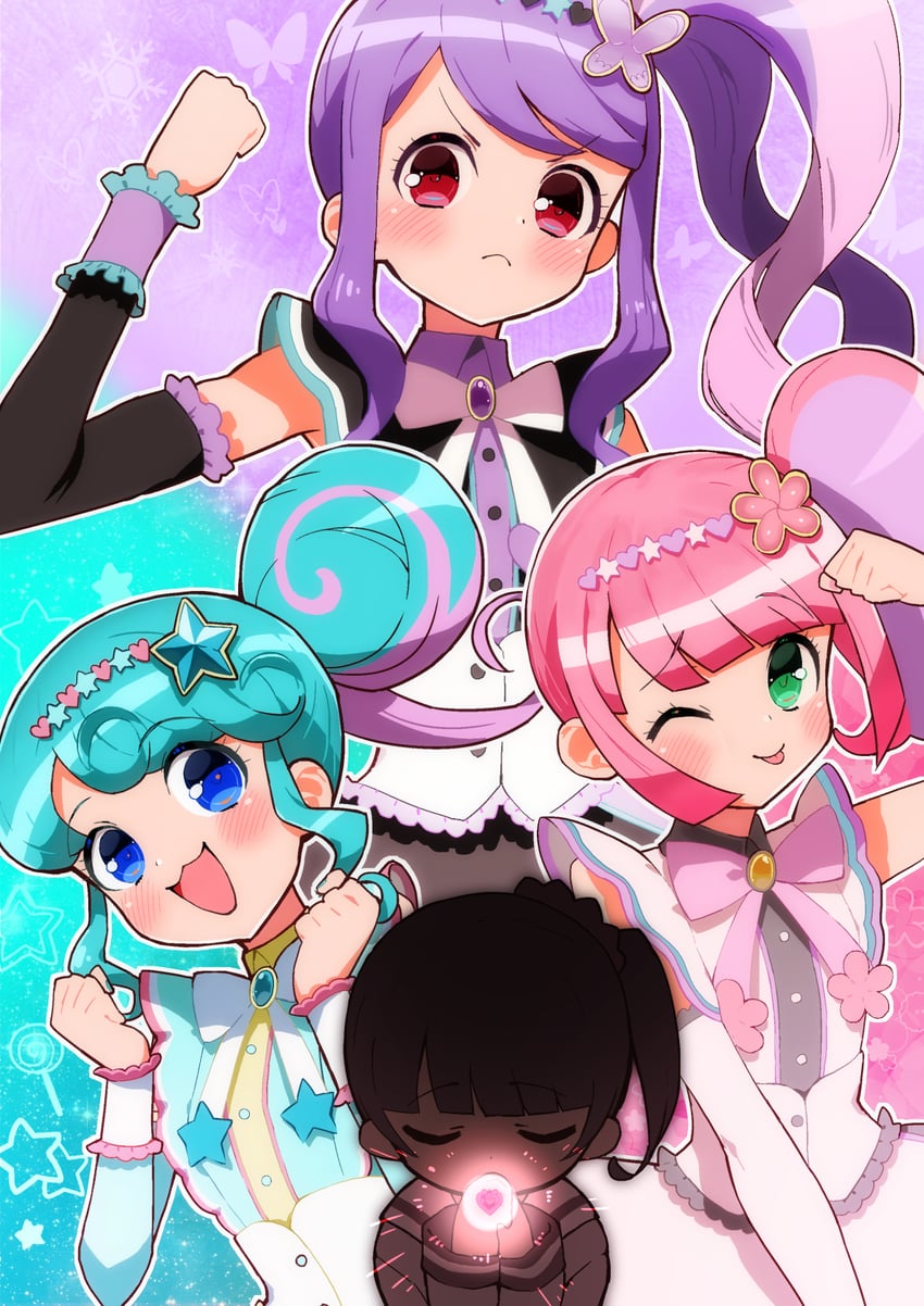 manaka non, pinon, kanon, and junon (pretty series and 1 more) drawn by toranoe