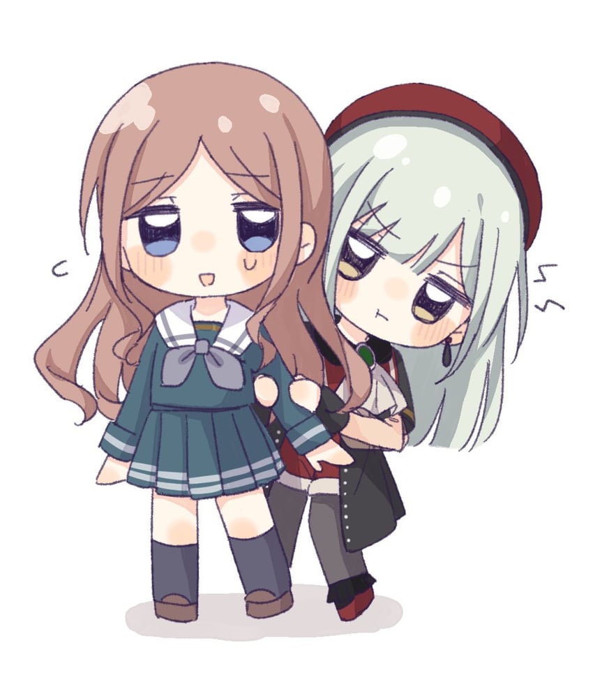 nagasaki soyo, wakaba mutsumi, and mortis (bang dream! and 1 more) drawn by yubari_lemon_(lemonlilie)