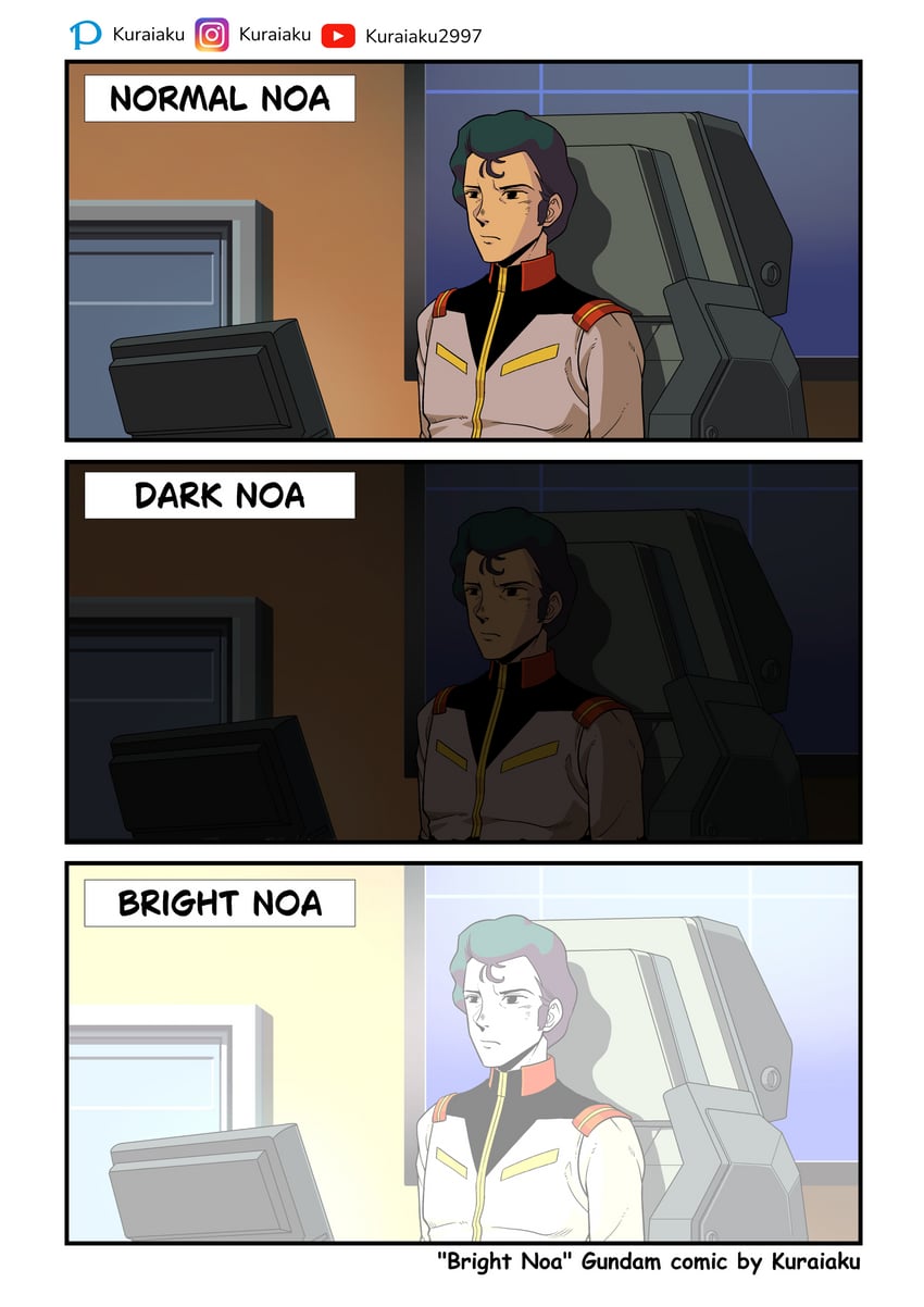 bright noa (gundam and 1 more) drawn by kuraiaku