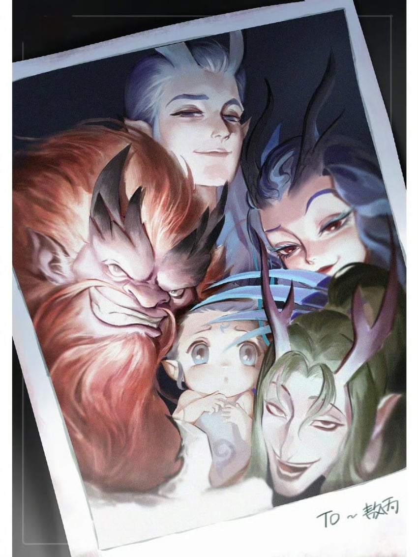 ao bing, ao run, ao guang, ao shun, and ao qin (nezha zhi motong jiangshi) drawn by doukyuusei94325