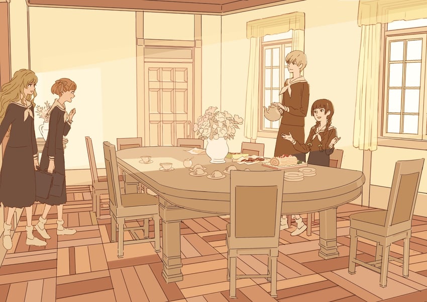 fukuzawa yumi, toudou shimako, shimazu yoshino, and hasekura rei (maria-sama ga miteru) drawn by 55bata6rou