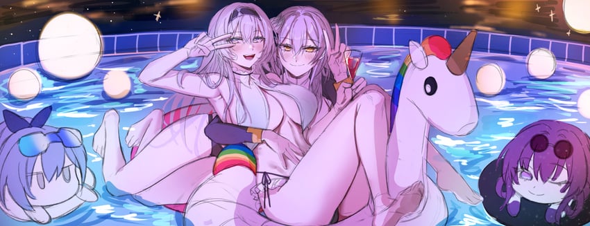 trailblazer, firefly, stelle, kafka, and silver wolf (honkai and 1 more) drawn by nompang