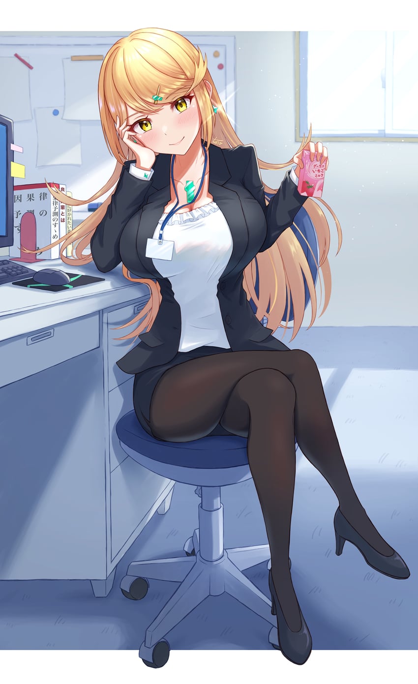 mythra (xenoblade chronicles and 1 more) drawn by taro_(peach_taro51)