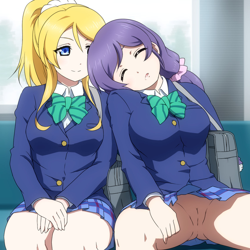 tojo nozomi and ayase eli (love live! and 1 more) drawn by shirosato