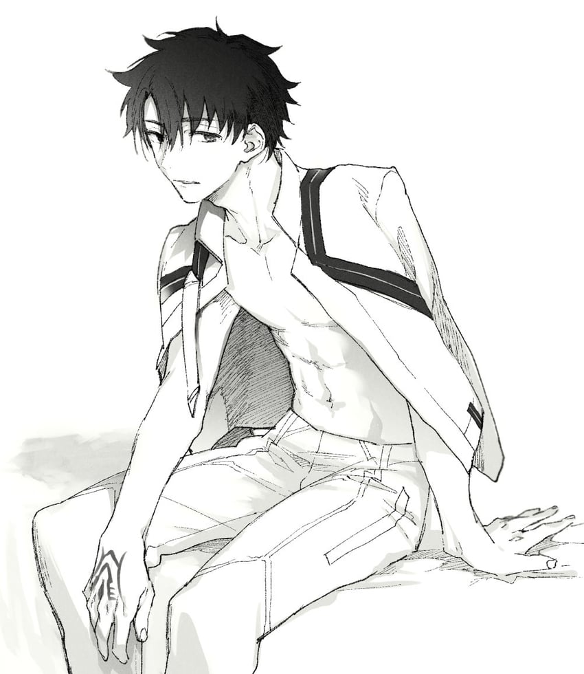 fujimaru ritsuka (fate and 1 more) drawn by fu_rori
