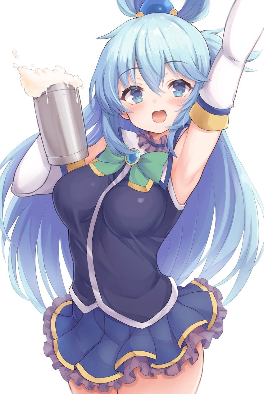 aqua (kono subarashii sekai ni shukufuku wo!) drawn by nekohuman221_(tsun221)