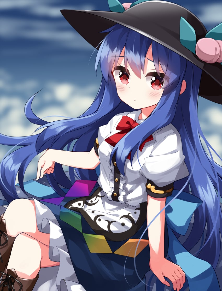 hinanawi tenshi (touhou) drawn by ruu_(tksymkw)