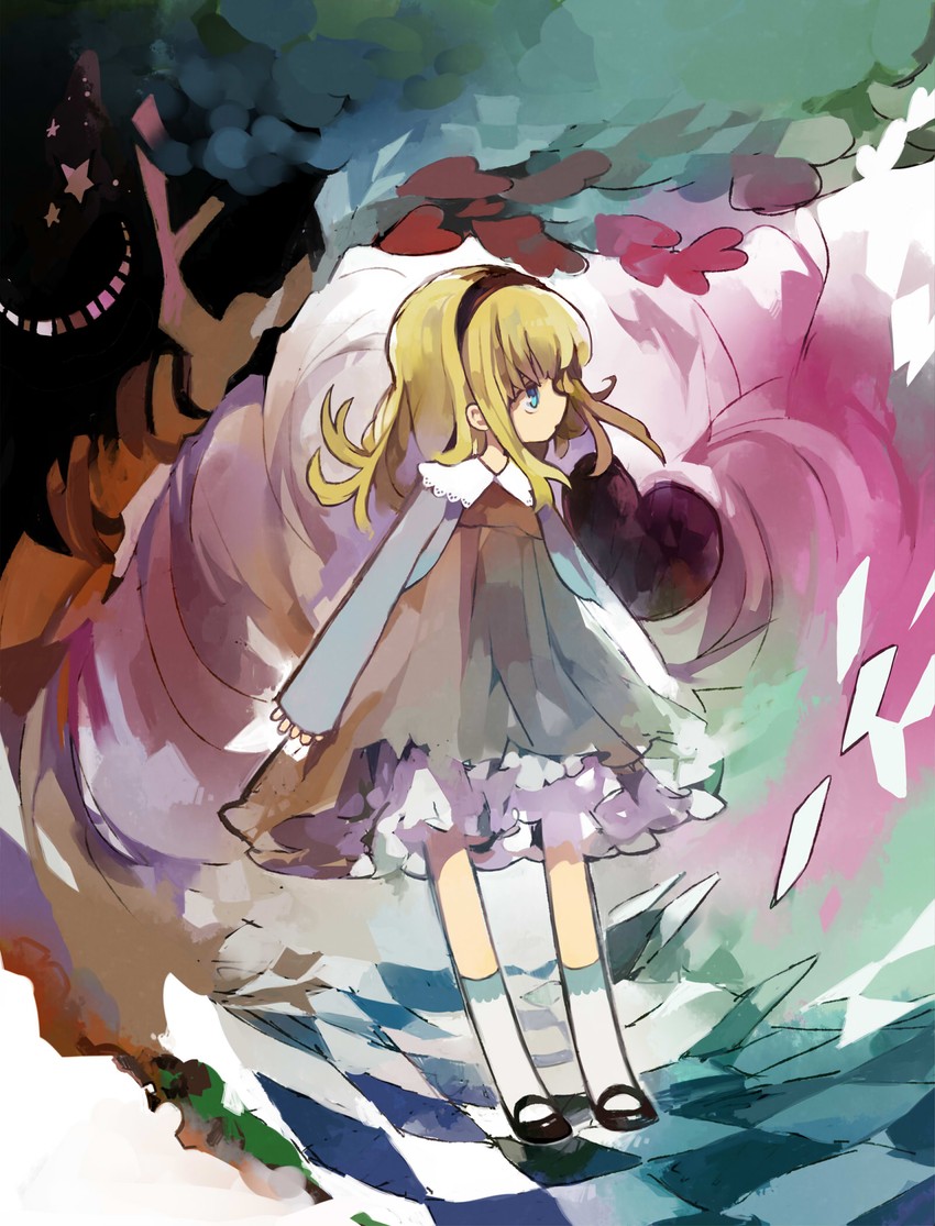 alice and cheshire cat (alice's adventures in wonderland) drawn by soto