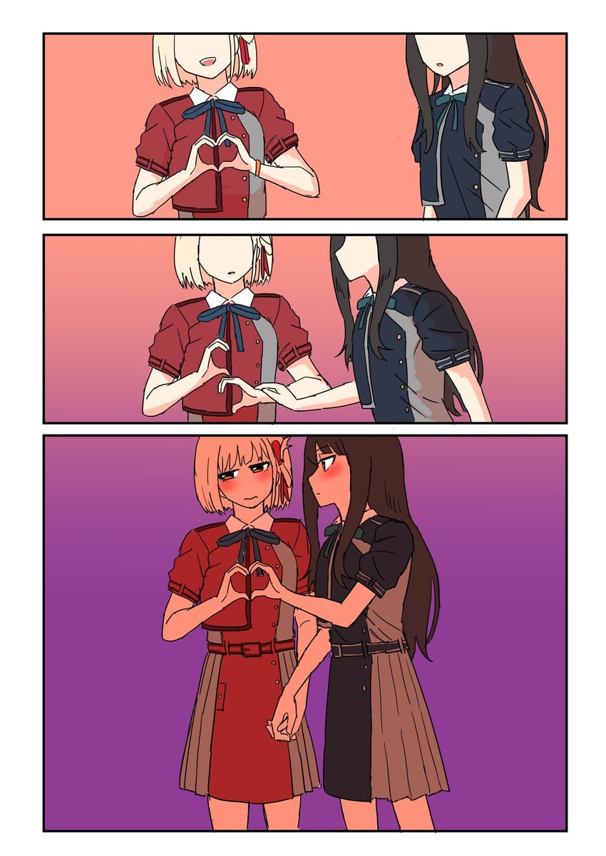 nishikigi chisato and inoue takina (lycoris recoil) drawn by lysine