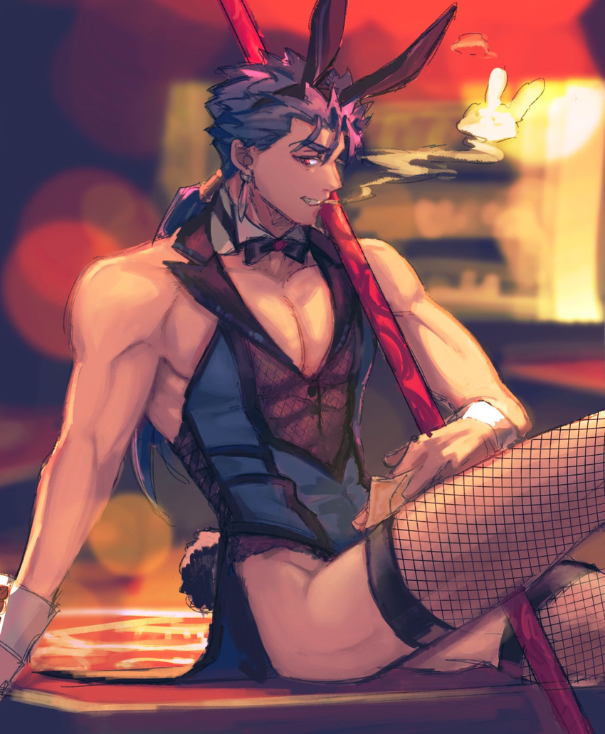 cu chulainn (fate and 1 more) drawn by ojitaro12