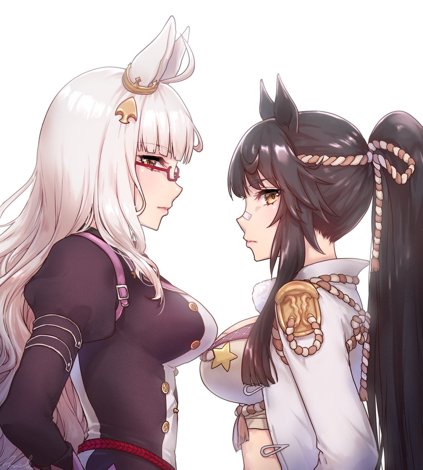 narita brian and biwa hayahide (umamusume) drawn by kazabuki_poni