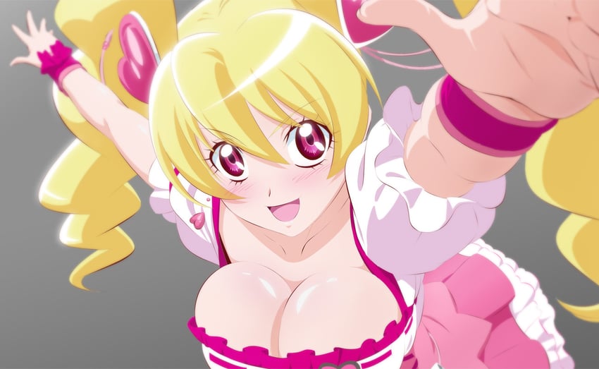 momozono love and cure peach (precure and 1 more) drawn by fuchi_(nightmare)