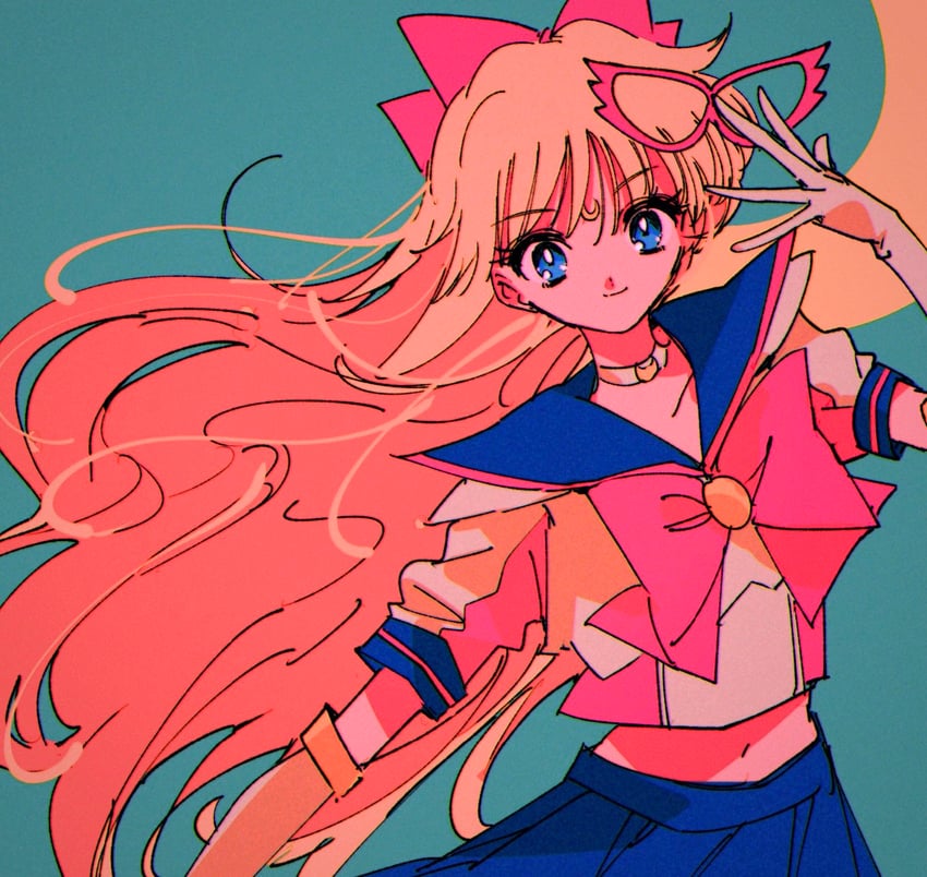 aino minako and sailor v (bishoujo senshi sailor moon and 1 more) drawn by pochi_(askas_is_god)