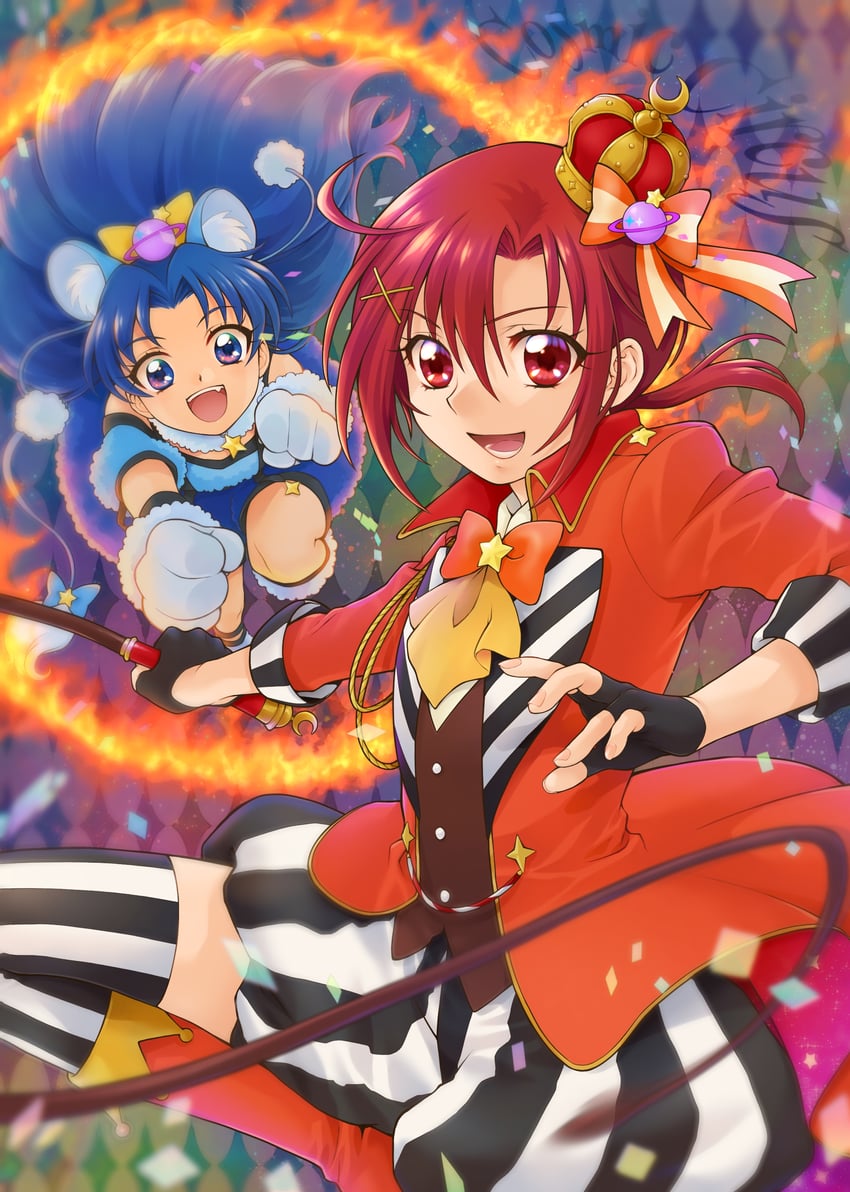 hino akane, tategami aoi, and cure gelato (precure and 2 more) drawn by aizen_(syoshiyuki)