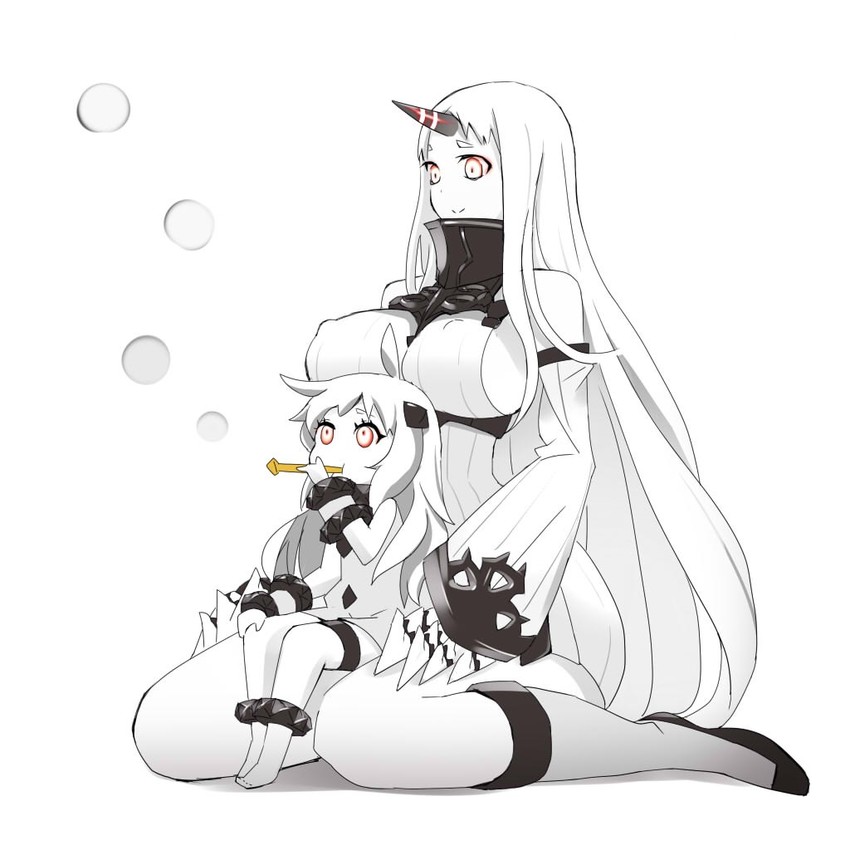 northern ocean princess and seaport princess (kantai collection) drawn by uni_(gugurutan)